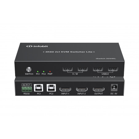 4K60 2x1 commutateur KVM Lite