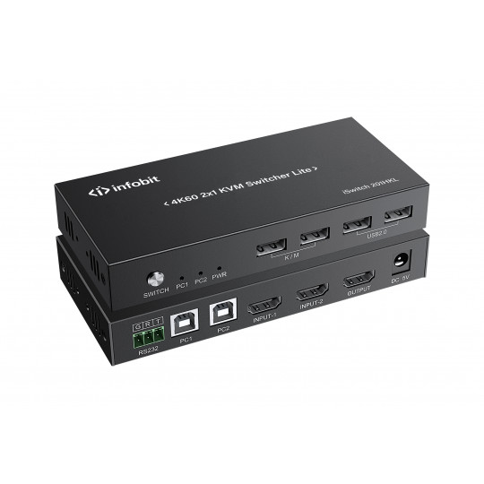 4K60 2x1 commutateur KVM Lite