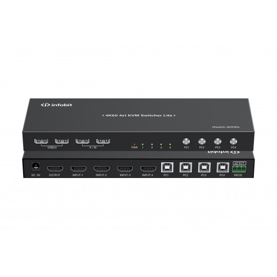 4K60 4x1 commutateur KVM Lite