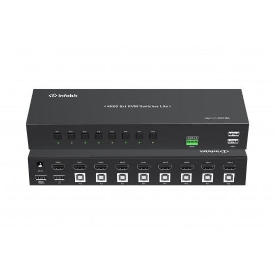4K60 8x1 commutateur KVM Lite