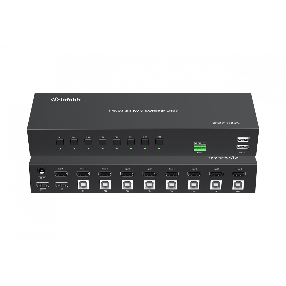 4K60 8x1 commutateur KVM Lite